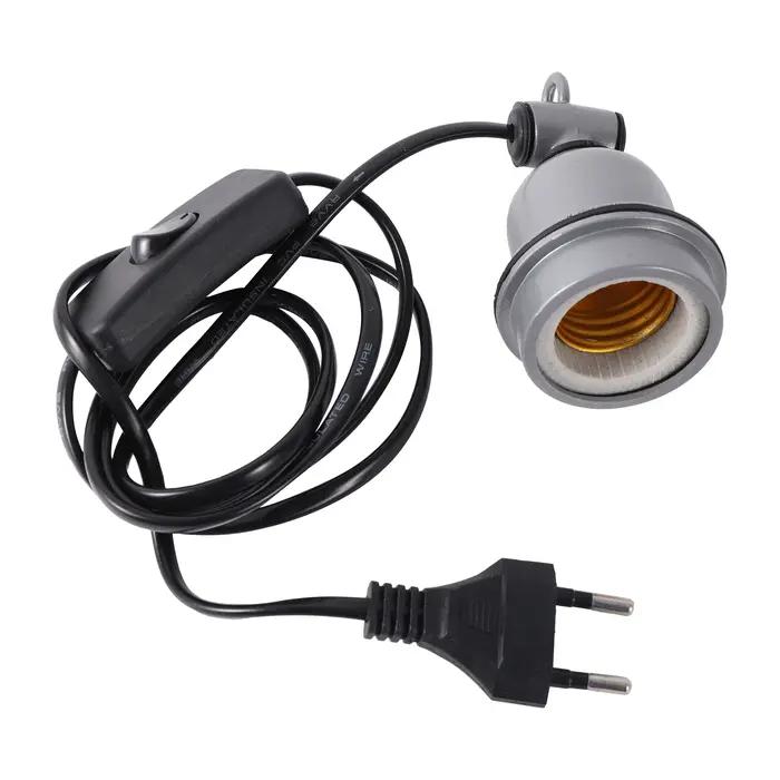 E27 rampant animal de compagnie lézard tortue support de lampe chauffant et interrupteur de cordon d