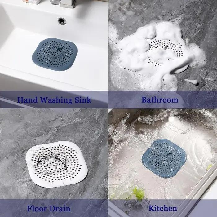 Couvercle de vidange de douche, collecteur de cheveux, baignoire de salle de bains avec ventouse, fi