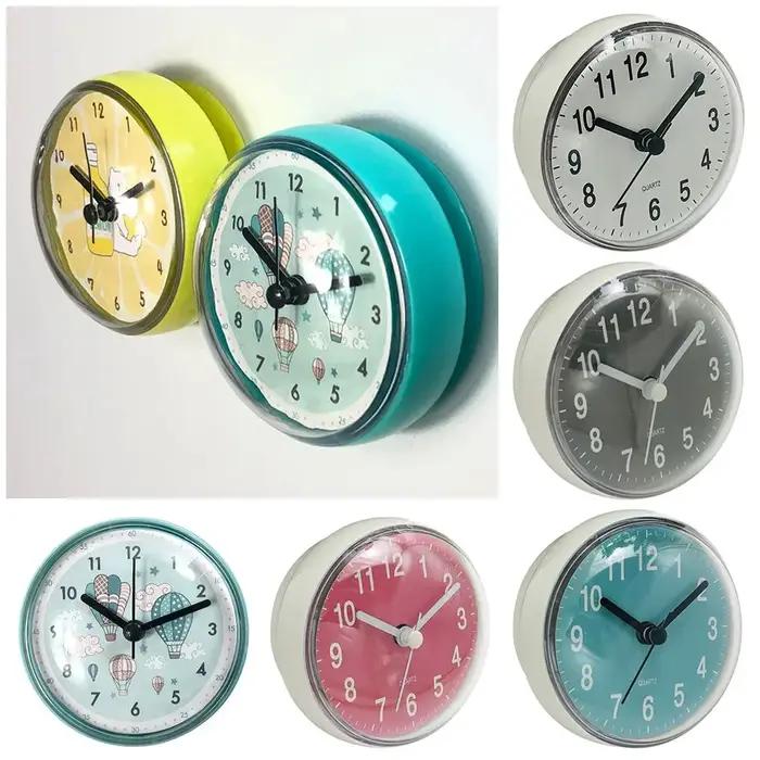 Mini ventouse horloge murale salle de bain Anti-buée étanche 7cm cuisine toilette salon étanche peti