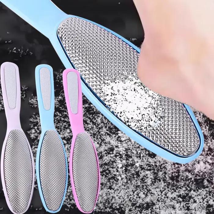 Limes à pieds à Double tête, brosse professionnelle pour l'élimination des peaux mortes, dissolvant