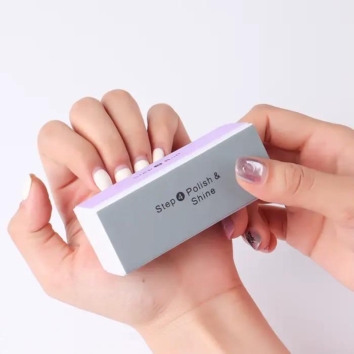 Tampons à ongles en éponge 4 côtés, bloc de ponçage coloré, meulage, polissage, lime à ongles, outil