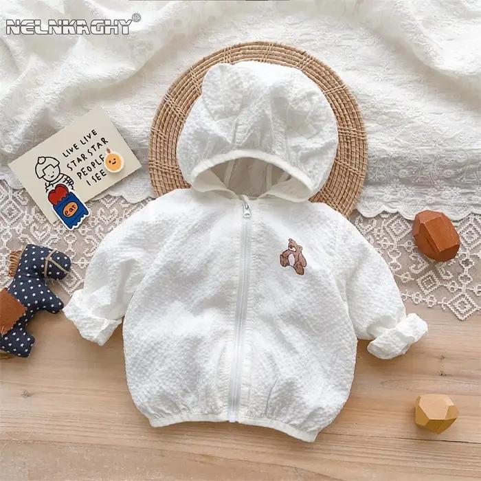 Manteau de Protection Solaire pour Bébé Fille et Garçon, Mignon, Respirant, Climatisé, Vêtements d'A