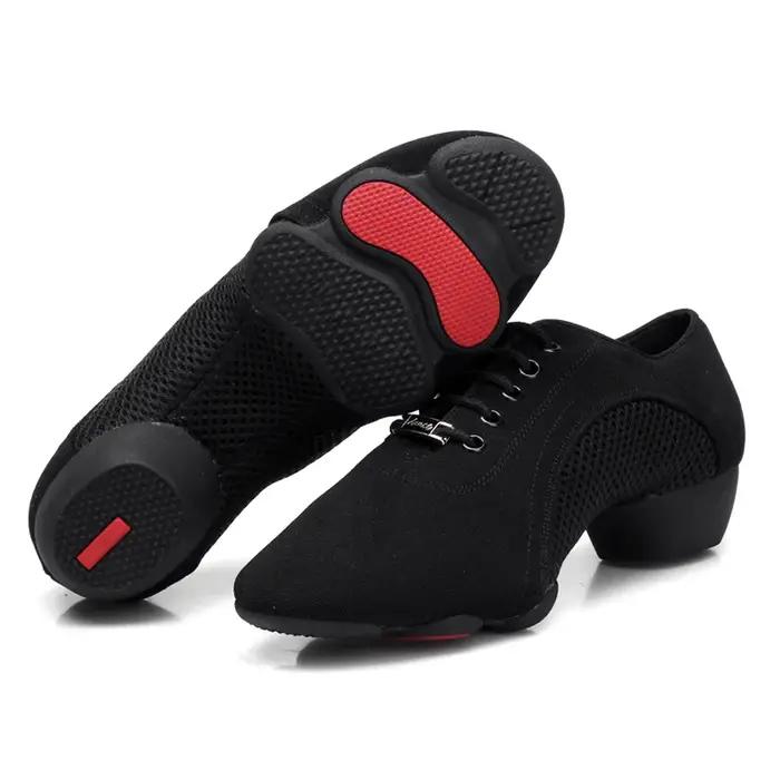 Chaussures de danse latine pour hommes taille 34-46 tissu talon 3cm Oxford style danse salsa bachata compétition occasionnels