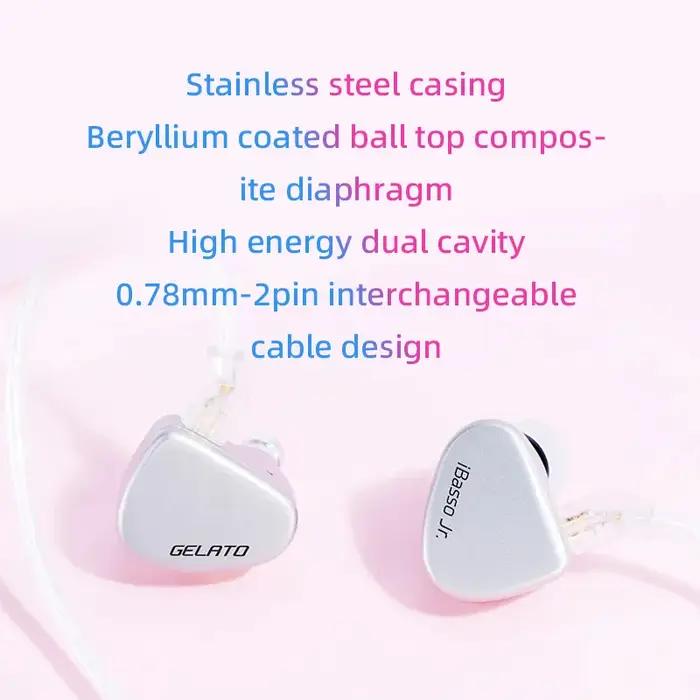 IBasso Jr. Gelato HiFi filaire écouteurs dans l'oreille musique casque haute qualité Sport casque pe