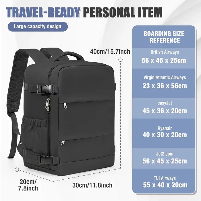 Sac à dos sous vide Ryanair 40x30x20, sac à dos de voyage pour courtes distances, sac de cabine WizA