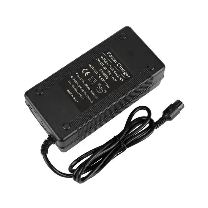 Chargeur de batterie lithium 54,6V2A pour vélo électrique, trottinette électrique, batterie Li-ion a