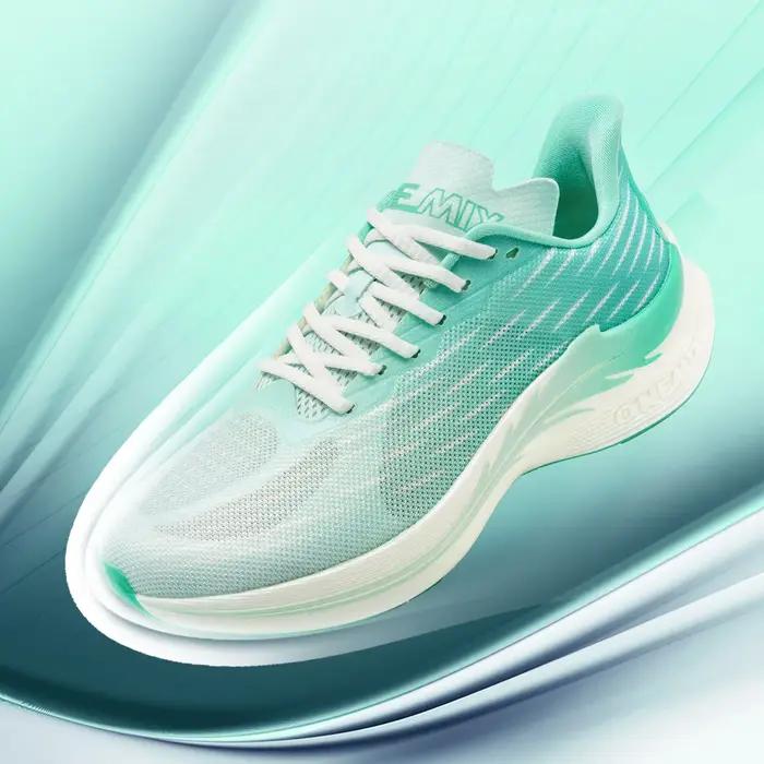 Chaussures de jogging ONEMIX homme - Baskets course blanches lacets coton respirantes