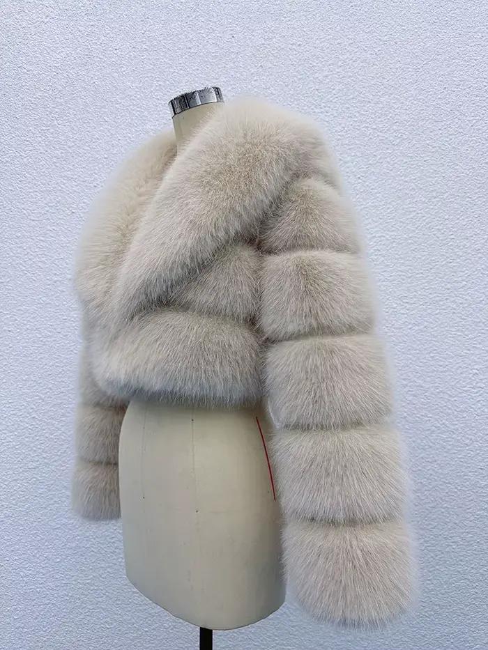 ZADORIN tendance fourrure haut nouveau recadrée fausse fourrure manteau femme vêtements fourrure fau