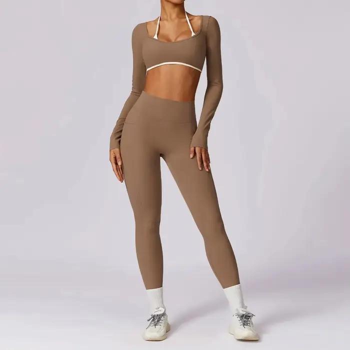 2 pièces ensemble de gymnastique femmes entraînement dos nu Yoga costume femmes séchage rapide cours