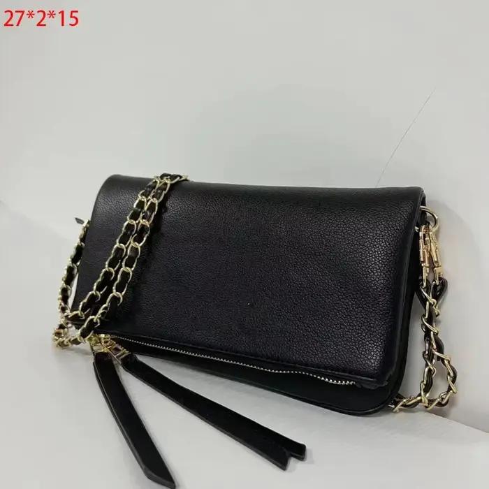 Sac à main à bandoulière à ailes pour femmes, sac enveloppe noir classique avec sangle de chaîne en