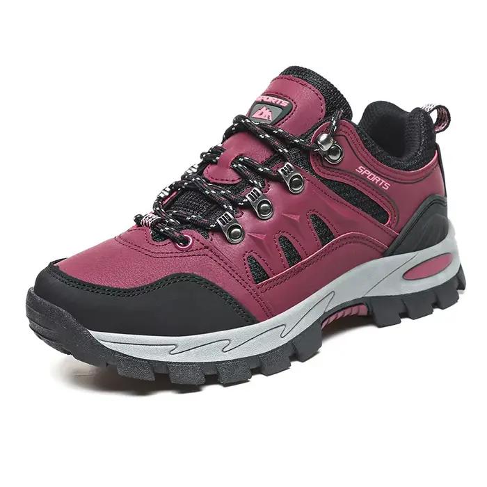 Chaussures randonnée HIKEUP homme femme cuir baskets couple qualité trekking automne hiver