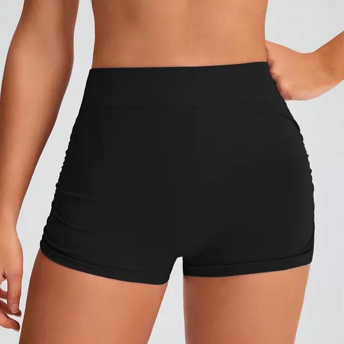 Short d'entraînement pour femmes, froissé sans couture, court, pour gymnastique, Yoga, course à pied