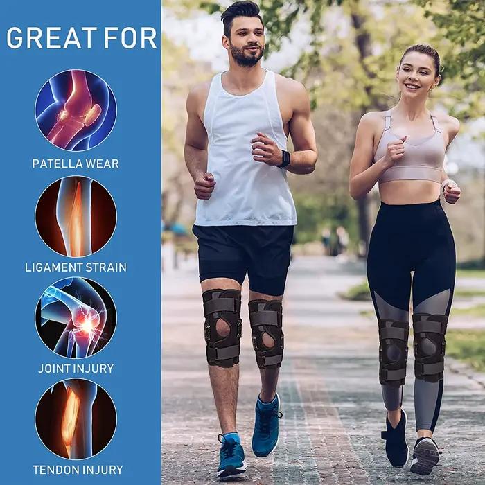 Genouillère articulée réglable pour douleur arthrite ménisque - Support stabilisateur latéral