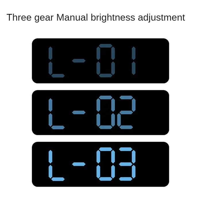 Grande horloge murale numérique température et humidité affichage de la semaine luminosité réglable