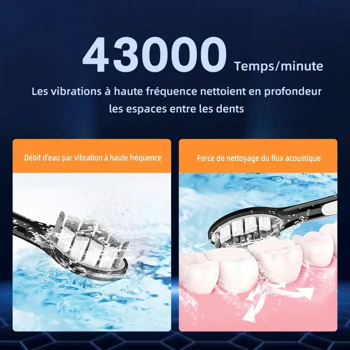 SUBORT S9 brosse à dents électrique sonique sans fil USB Rechargeable