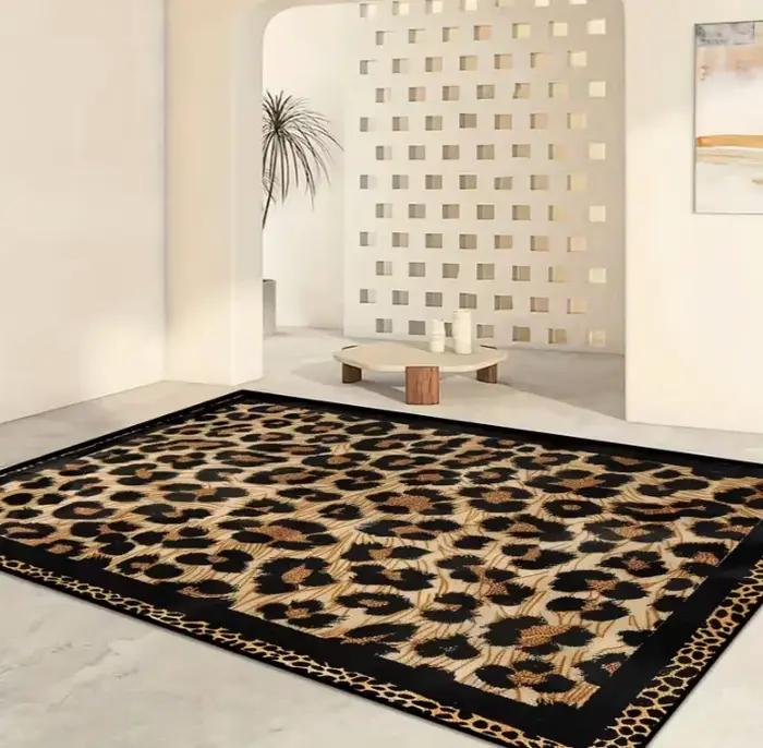 Tapis d'extérieur élégant avec motifs imprimés confortable pour salon chambre centre commercial café et tapis