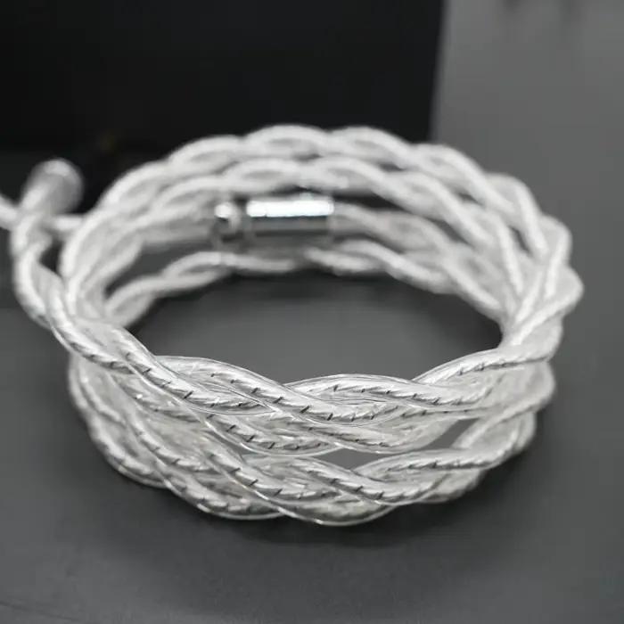 XINHS-Câble de mise à niveau pour casque K12, plaqué argent palladium, haute pureté, 2 brins