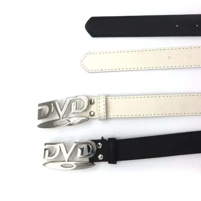 Ceinture à boucle DVD unisexe, Design nostalgique, décoration pour hommes et femmes, associée à une
