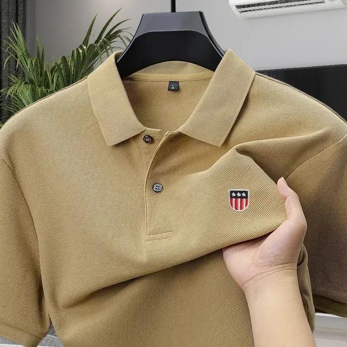 Polo haut de gamme pour homme 100% coton pur style business décontracté manches courtes nouveau modèle été vêtements pour hommes occassions professionnelles et informelles