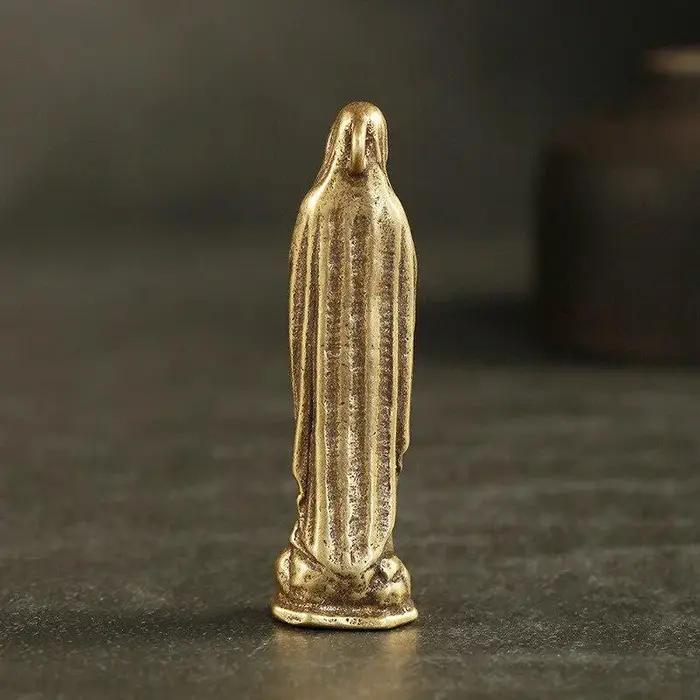 Figurines Vintage en cuivre pur, pendentifs de la vierge marie, en laiton, sainte mère, Religion, fo
