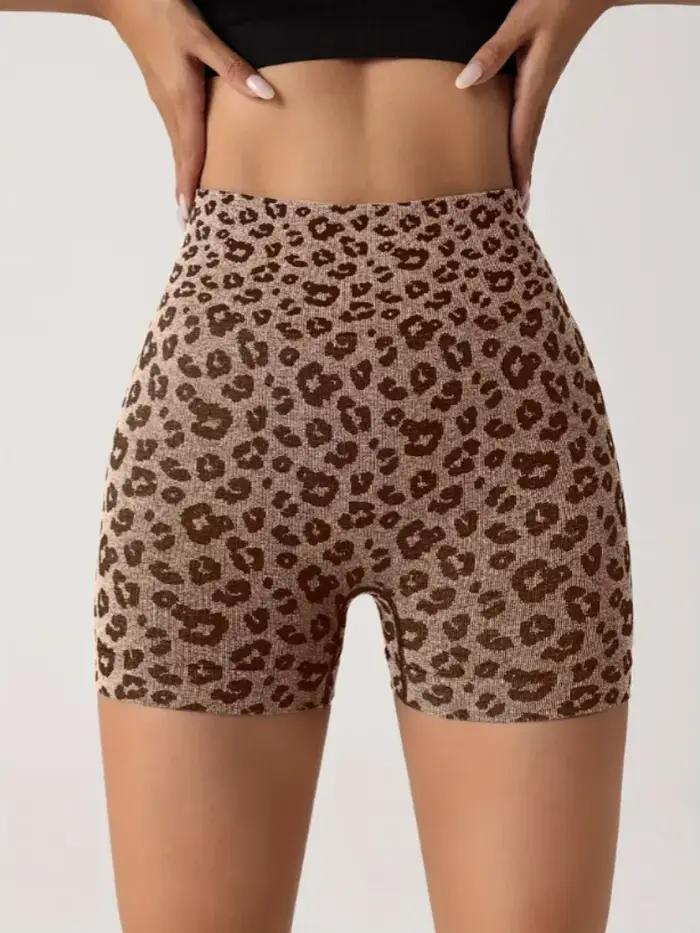 Short de yoga femme taille haute - Leggings de fitness respirants et extensibles - Évacuation d'humidité pour le sport