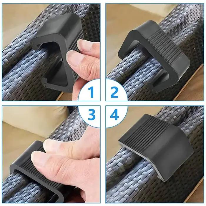 Clips de Meubles d'Extérieur en Rotin, Attaches de Chaises WUNICEF, Allergiques, Sectionnels ou Tech