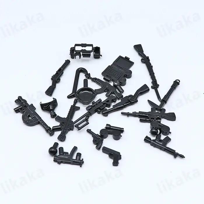 MOC armes militaires blocs de construction pièces compatibles classique armée pistolet accessoires b