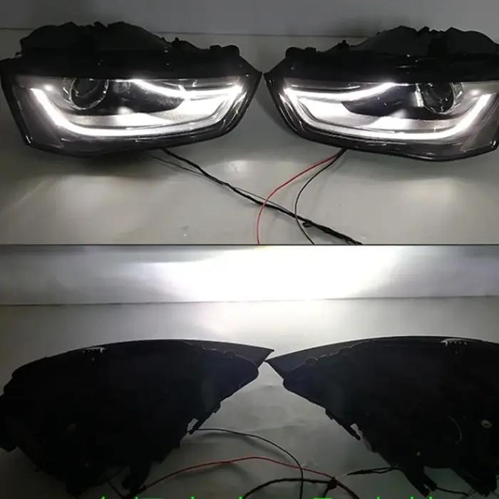 Pour Audi A4L b8 PA 2013-2015 DRL phare lumière plaque de guidage diurne Tube de lumière voiture diu
