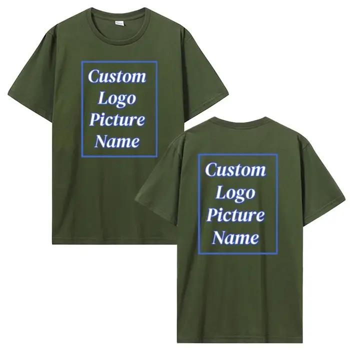 T-shirt personnalisé pour hommes T-shirt en coton chemise personnalisée faites votre conception Logo