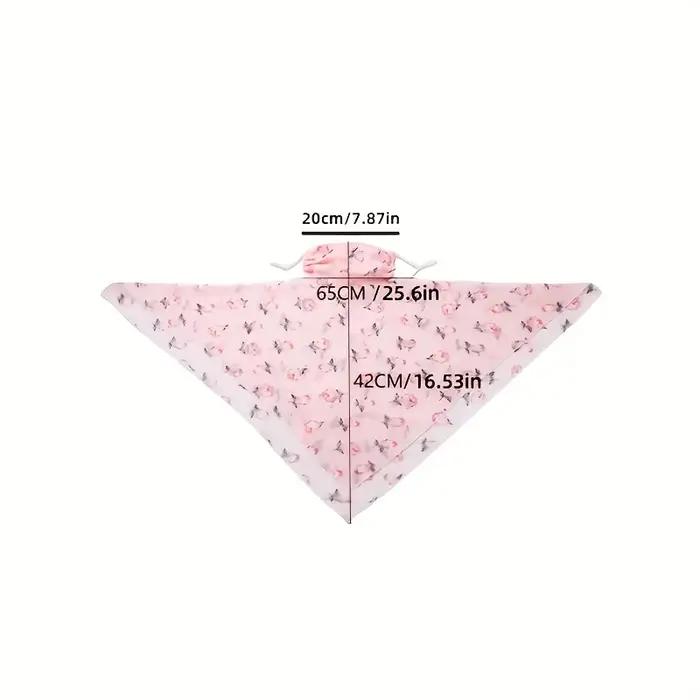 Écharpe florale de Protection solaire pour femmes, masque imprimé en mousseline de soie pour le visa