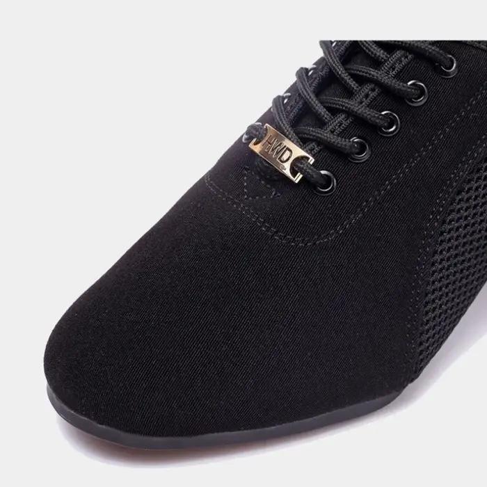 Chaussures de danse noires modernes pour femmes, chaussures de danse Salsa pour garçons, chaussures
