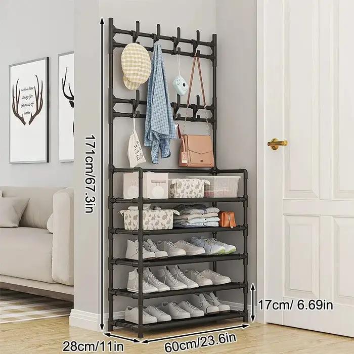 Étagère à chaussures à cinq couches, étagère à chaussures Simple, support de rangement intégré, étag