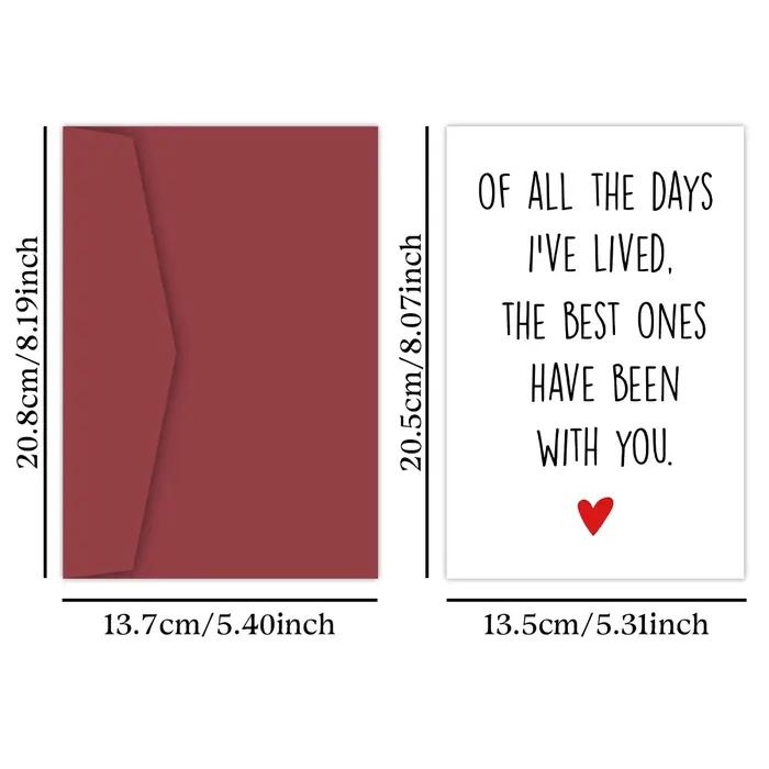 Carte d'anniversaire romantique pour lui et elle, carte de vœux d'amour d'anniversaire, de tous les