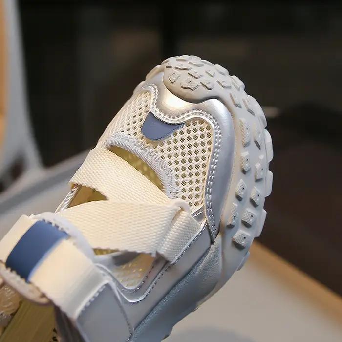 Sandales de sport d'été pour filles, chaussures en maille à semelles souples, légères, antidérapante