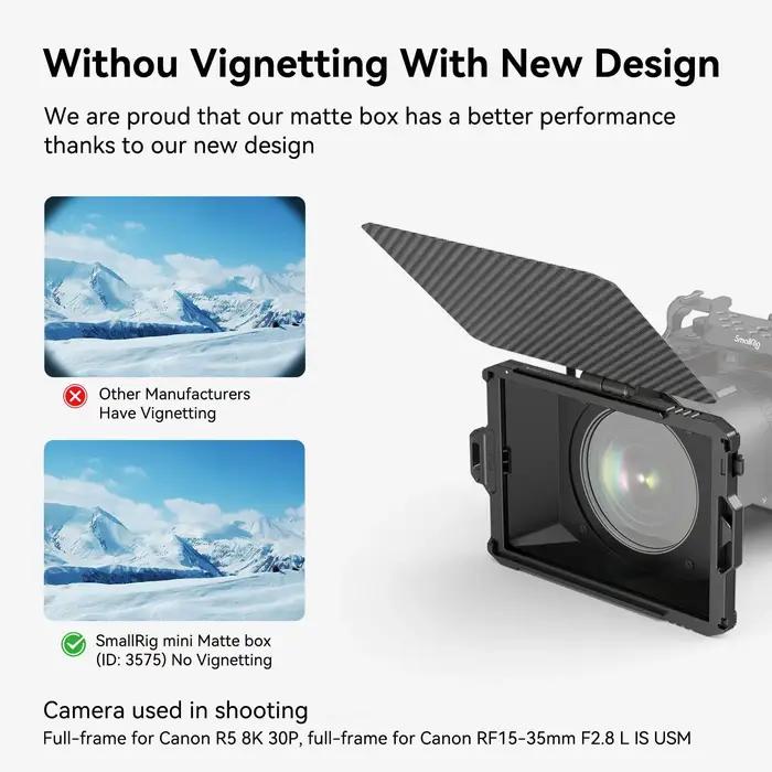 SmallRig Mini Matte Box Lite pour appareils photo reflex numériques et sans miroir empêche la lumièr
