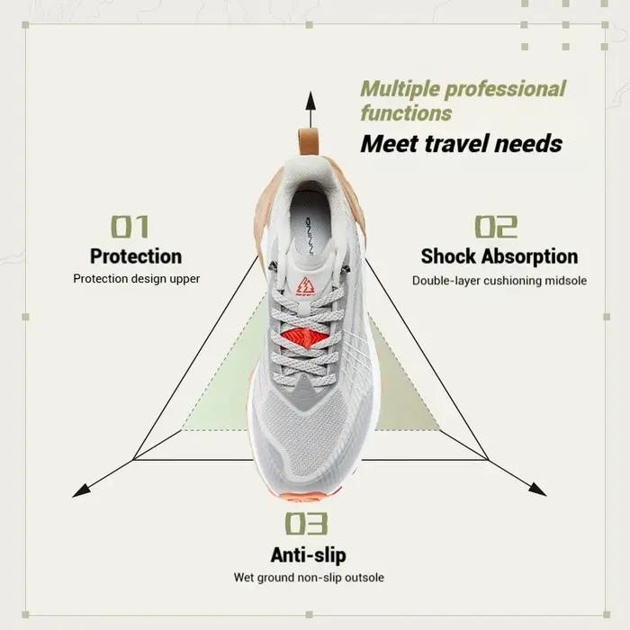 361 degrés Yushan PRO hommes chaussures de course Durable randonnée amorti respirant antidérapant en