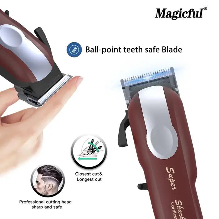 Magicful professionnel tondeuse à cheveux batterie au Lithium USB rechargeable tondeuse LED affichag