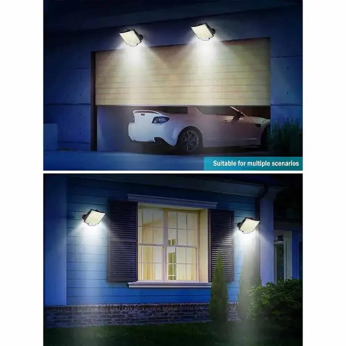 106LED lumière solaire extérieure étanche avec capteur de mouvement projecteur télécommande 3 Modes