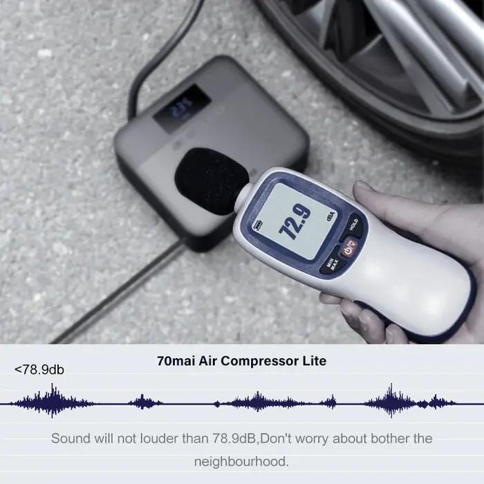 70mai-Compresseur d'air portable, pompe à air pour pneus de voiture, DC 12V, pression des pneus prér
