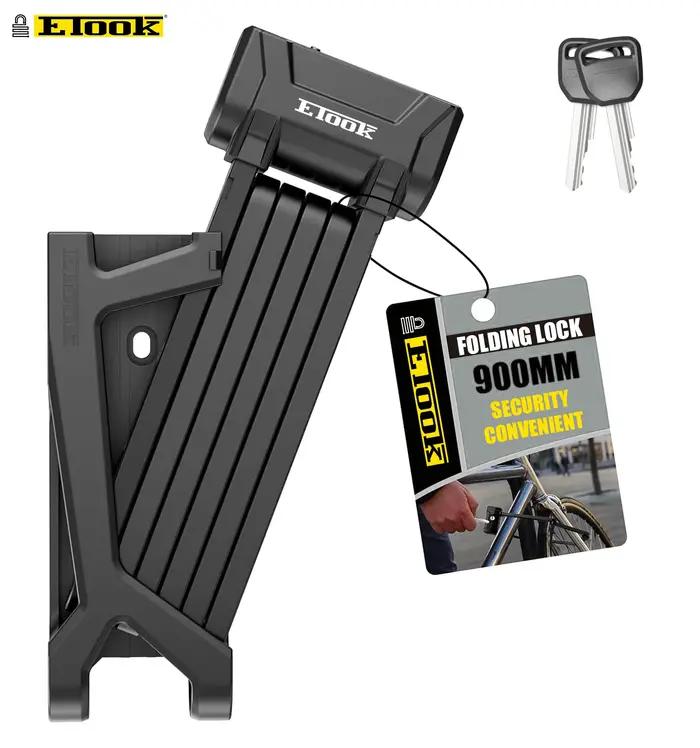 ETOOK-Serrure anti-vol pliable pour vélo, VTT, scooter, moto, robuste, acier allié, cisaillement ant