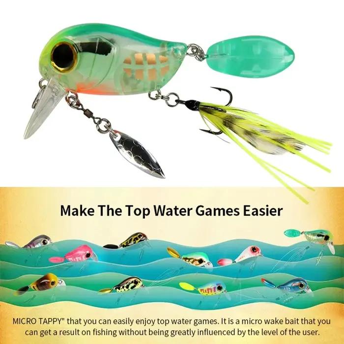 Micro appât artificiel dur pour la pêche, leurre pour attraper des poissons tels que les prédateurs,