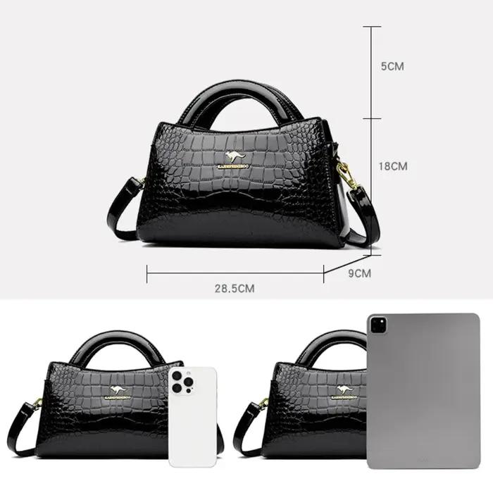 KAIDIFEINIROO marque kangourou Alligator Pu cuir épaule sac à bandoulière pochette sacs à main pour