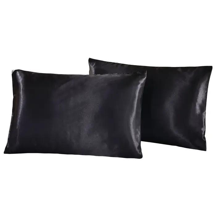 Taie d'oreiller en Satin de soie Queen, 1 pièce, housse de literie pour la maison, oreiller lisse, r