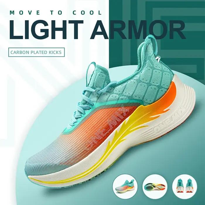 ONEMIX Original chaussures de course en Fiber de carbone Marathon professionnel Ultra-léger rebond a