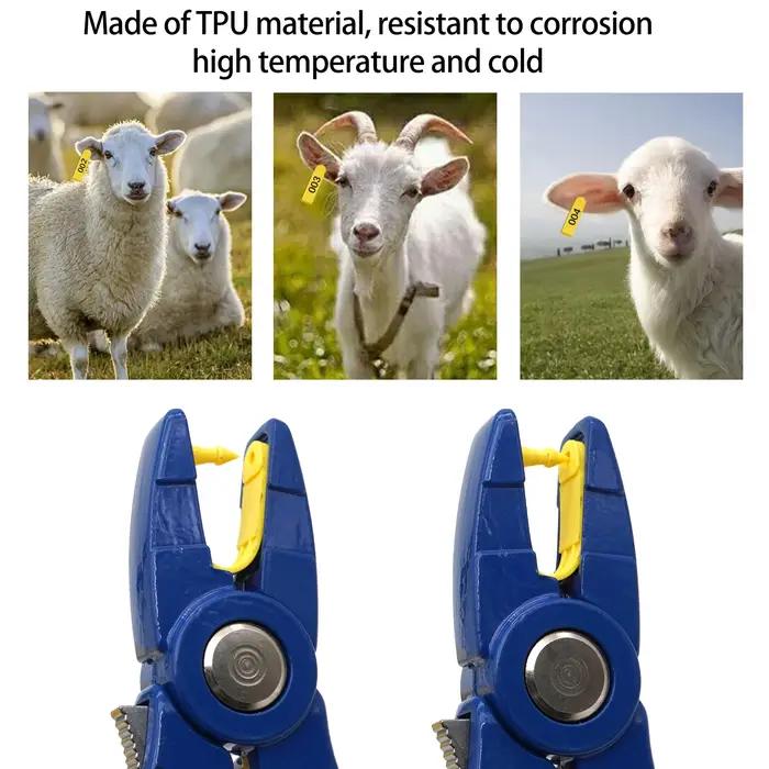 Oreillettes de mouton, 100 pièces, pinces pour étiquette d'oreille, animaux, chien, lapin, matériau