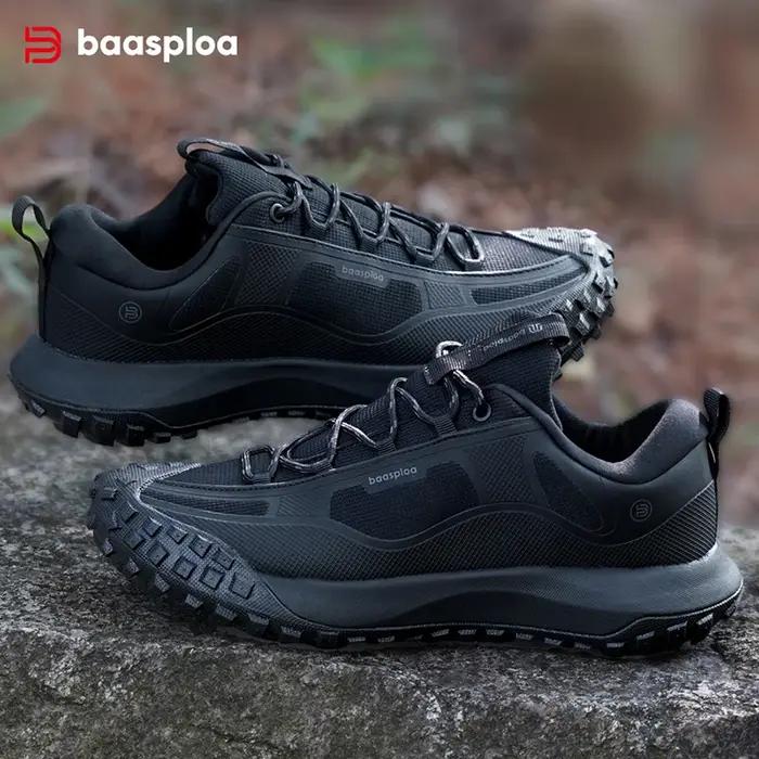 Baasploa-Chaussures de Randonnée Légères et Imperméables pour Homme, Baskets de Marche Antidérapante