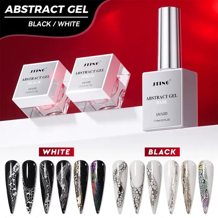5ml noir blanc Ombre floraison vernis à ongles bulle océan mer vague Gel marbre dégradé Gel Semi Per