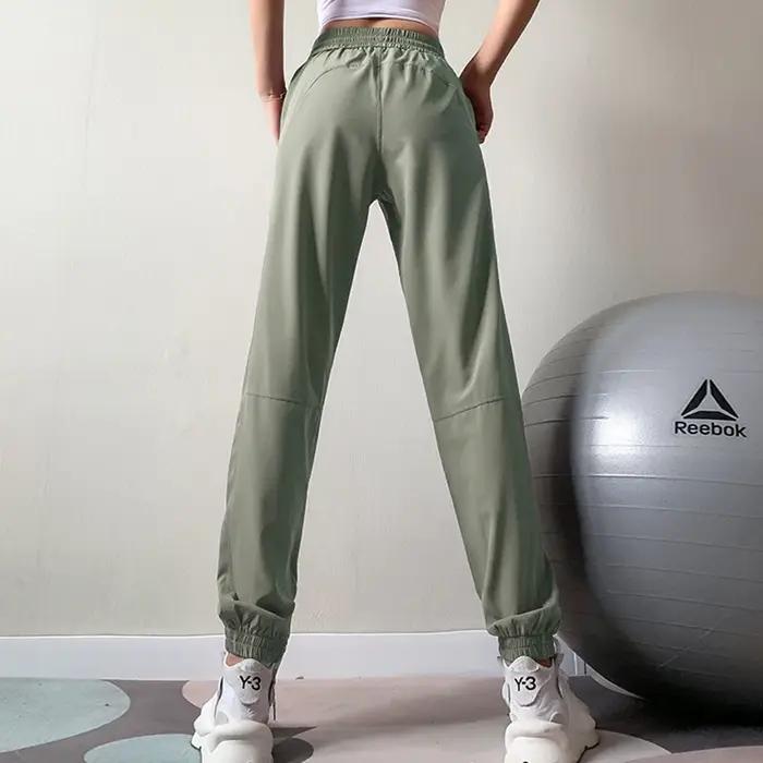 Pantalon de sport femme bande élastique - Séchage rapide pour cyclisme, course et yoga - Streetwear ample