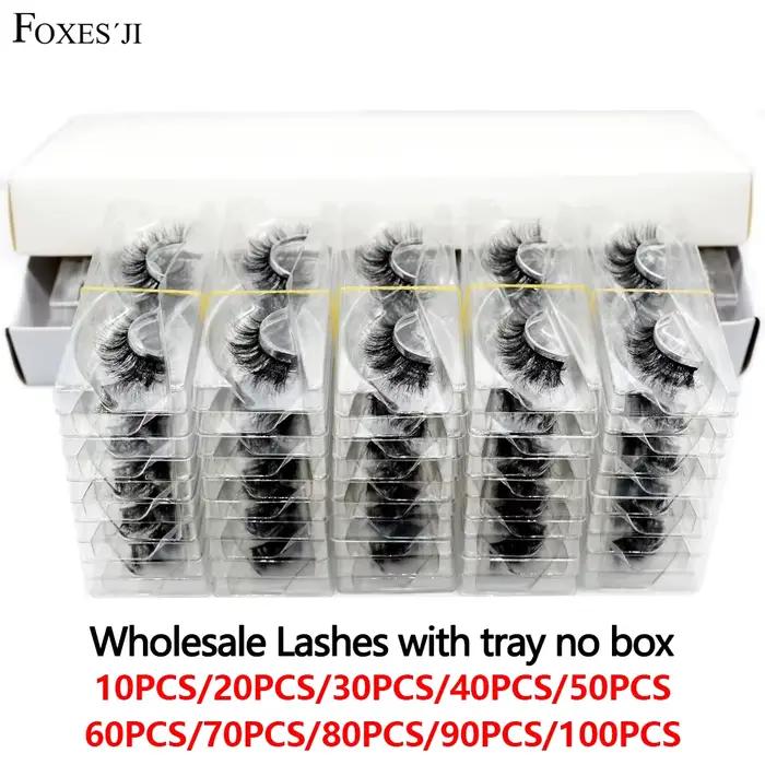 FOXESJI-Faux-cils en Vison Doux et Naturels, Vente en Gros, pour les Affaires