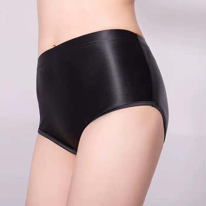Short japonais satin brillant sans couture - Collant motard femme course entraînement